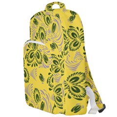 Folk Floral Pattern  Abstract Flowers Surface Design  Seamless Pattern Double Compartment Backpack by Eskimos