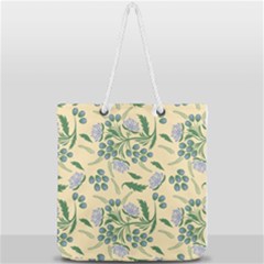 Folk Floral Pattern  Abstract Flowers Surface Design  Seamless Pattern Full Print Rope Handle Tote (large) by Eskimos