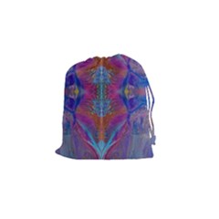 Flowing Duo  Drawstring Pouch (small) by kaleidomarblingart