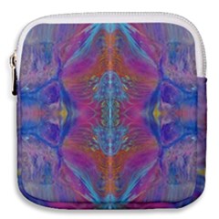 Flowing Duo  Mini Square Pouch by kaleidomarblingart