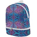 Marbling Turquoise Marbling Zip Bottom Backpack View1