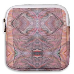 Pink Arabesque Iv Mini Square Pouch by kaleidomarblingart