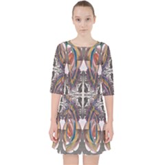 Mixed Media Print Pocket Dress by kaleidomarblingart