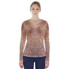 Sparkle V-neck Long Sleeve Top by LW323