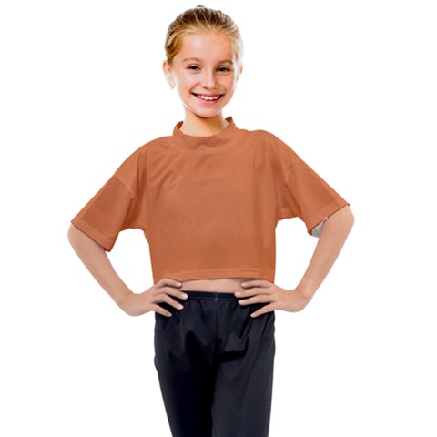 Amber Glow Kids Mock Neck Tee by FabChoice