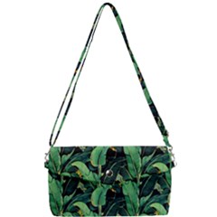 Night Banana Leaves Removable Strap Clutch Bag by goljakoff