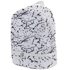 Black And White Grunge Abstract Print Zip Bottom Backpack by dflcprintsclothing