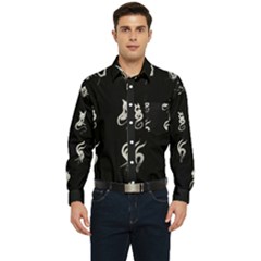 Katzen Cats Katzen Cats Men s Long Sleeve Pocket Shirt  by WetdryvacsLair