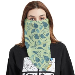Folk Floral Pattern  Abstract Flowers Surface Design  Seamless Pattern Face Covering Bandana (triangle) by Eskimos