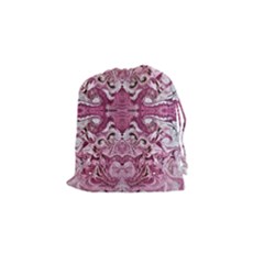 Rosa Antico Repeats Drawstring Pouch (small) by kaleidomarblingart