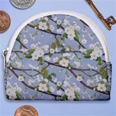 Pear Branch With Flowers Horseshoe Style Canvas Pouch by SychEva