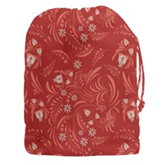 Folk Floral Pattern  Flowers Abstract Surface Design  Seamless Pattern Drawstring Pouch (3xl) by Eskimos