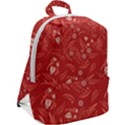 Folk floral pattern. Flowers abstract surface design. Seamless pattern Zip Up Backpack View2