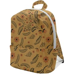 Folk Floral Pattern  Flowers Abstract Surface Design  Seamless Pattern Zip Up Backpack by Eskimos