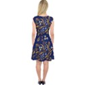 Folk floral pattern. Flowers abstract surface design. Seamless pattern Capsleeve Midi Dress View2