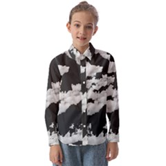 Cumulus Abstract Design Kids  Long Sleeve Shirt by dflcprintsclothing
