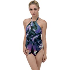 Abstract Wannabe Go With The Flow One Piece Swimsuit by MRNStudios