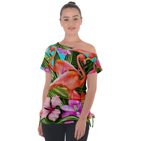 Exotisme Off Shoulder Tie-up Tee by SoLoJu