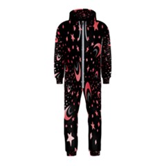 Pattern Lune Étoile Profondeur Hooded Jumpsuit (kids) by alllovelyideas