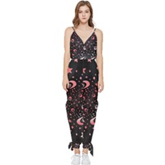 Pattern Lune Étoile Profondeur Sleeveless Tie Ankle Jumpsuit by alllovelyideas