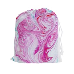 Marbling Art Print Drawstring Pouch (2xl) by kaleidomarblingart