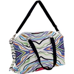 Bohemian Colorful Pattern B Canvas Crossbody Bag by gloriasanchez