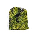 Acid green patterns Drawstring Pouch (Large) View2
