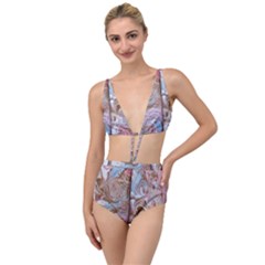 Marbling Collage Tied Up Two Piece Swimsuit by kaleidomarblingart