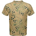 Folk floral art pattern. Flowers abstract surface design. Seamless pattern Men s Cotton Tee View1