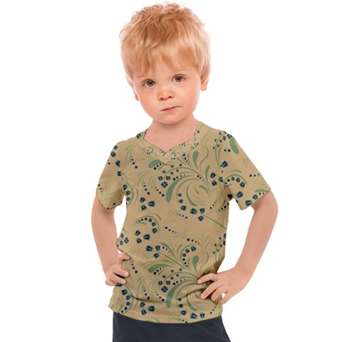 Folk Floral Art Pattern  Flowers Abstract Surface Design  Seamless Pattern Kids  Sports Tee by Eskimos