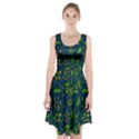Folk floral art pattern. Flowers abstract surface design. Seamless pattern Racerback Midi Dress View1