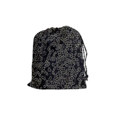 Neon Geometric Pattern Design Drawstring Pouch (medium) by dflcprintsclothing