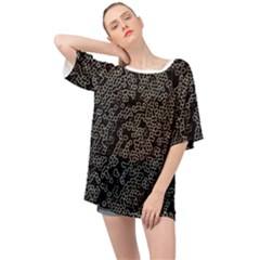 Neon Geometric Pattern Design Oversized Chiffon Top by dflcprintsclothing