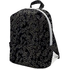 Neon Geometric Pattern Design Zip Up Backpack by dflcprintsclothing
