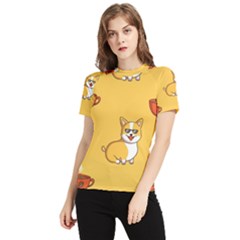 Corgi And Coffee Women s Short Sleeve Rash Guard by Bigfootshirtshop