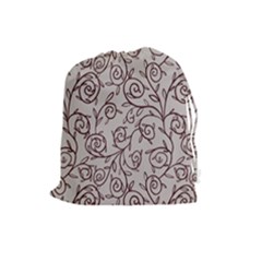 Curly Lines Drawstring Pouch (large) by SychEva