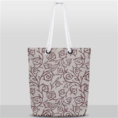 Curly Lines Full Print Rope Handle Tote (small) by SychEva