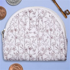 Pencil Flowers Horseshoe Style Canvas Pouch by SychEva