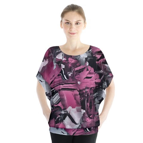 Brett Batwing Chiffon Blouse by MRNStudios