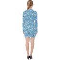 Folk flowers art pattern Floral abstract surface design  Seamless pattern V-neck Bodycon Long Sleeve Dress View2
