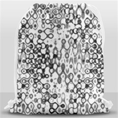 White And Black Modern Abstract Design Drawstring Bag (large) by dflcprintsclothing