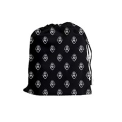 Funny Ghost Sketchy Drawing Pattern Drawstring Pouch (large) by dflcprintsclothing