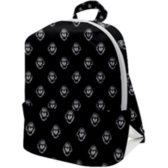 Funny Ghost Sketchy Drawing Pattern Zip Up Backpack by dflcprintsclothing