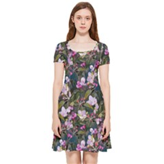 Apple Blossom  Inside Out Cap Sleeve Dress by SychEva