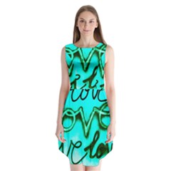  Graffiti Love Sleeveless Chiffon Dress   by essentialimage365