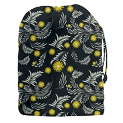 Folk Flowers Art Pattern Floral Abstract Surface Design  Seamless Pattern Drawstring Pouch (3xl) by Eskimos