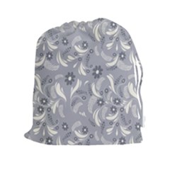 Folk Flowers Art Pattern Floral Abstract Surface Design  Seamless Pattern Drawstring Pouch (2xl) by Eskimos