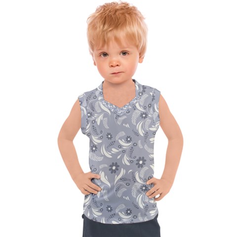Folk Flowers Art Pattern Floral Abstract Surface Design  Seamless Pattern Kids  Sport Tank Top by Eskimos