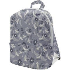 Folk Flowers Art Pattern Floral Abstract Surface Design  Seamless Pattern Zip Up Backpack by Eskimos