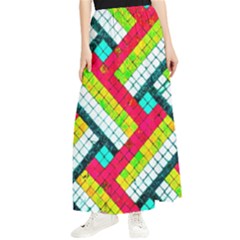 Pop Art Mosaic Maxi Chiffon Skirt by essentialimage365